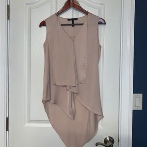 Tan High Low sleeveless top